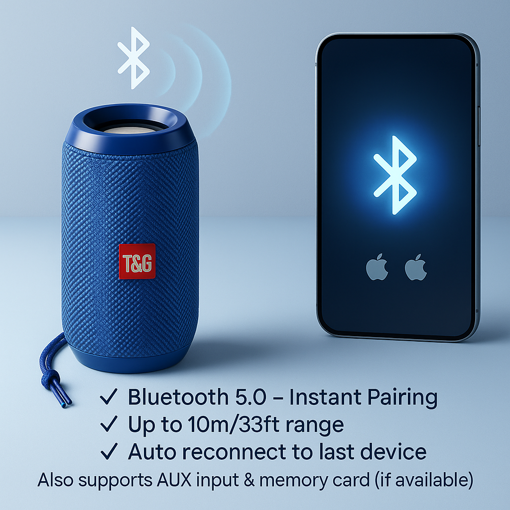 Portable Bluetooth and Wireless Speaker