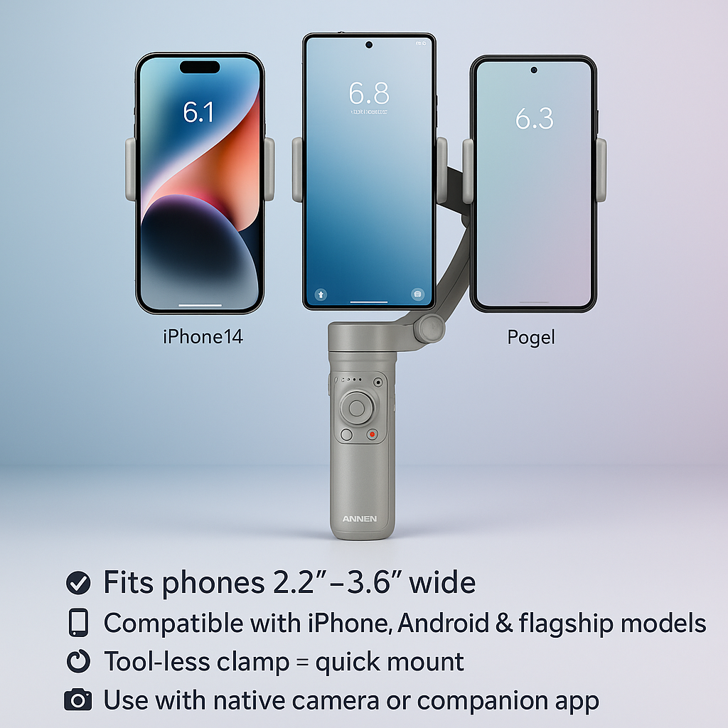 Professional 3-Axis iPhone and Smartphone Gimbal Stabilizer