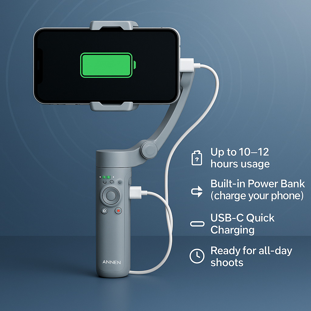 Professional 3-Axis iPhone and Smartphone Gimbal Stabilizer