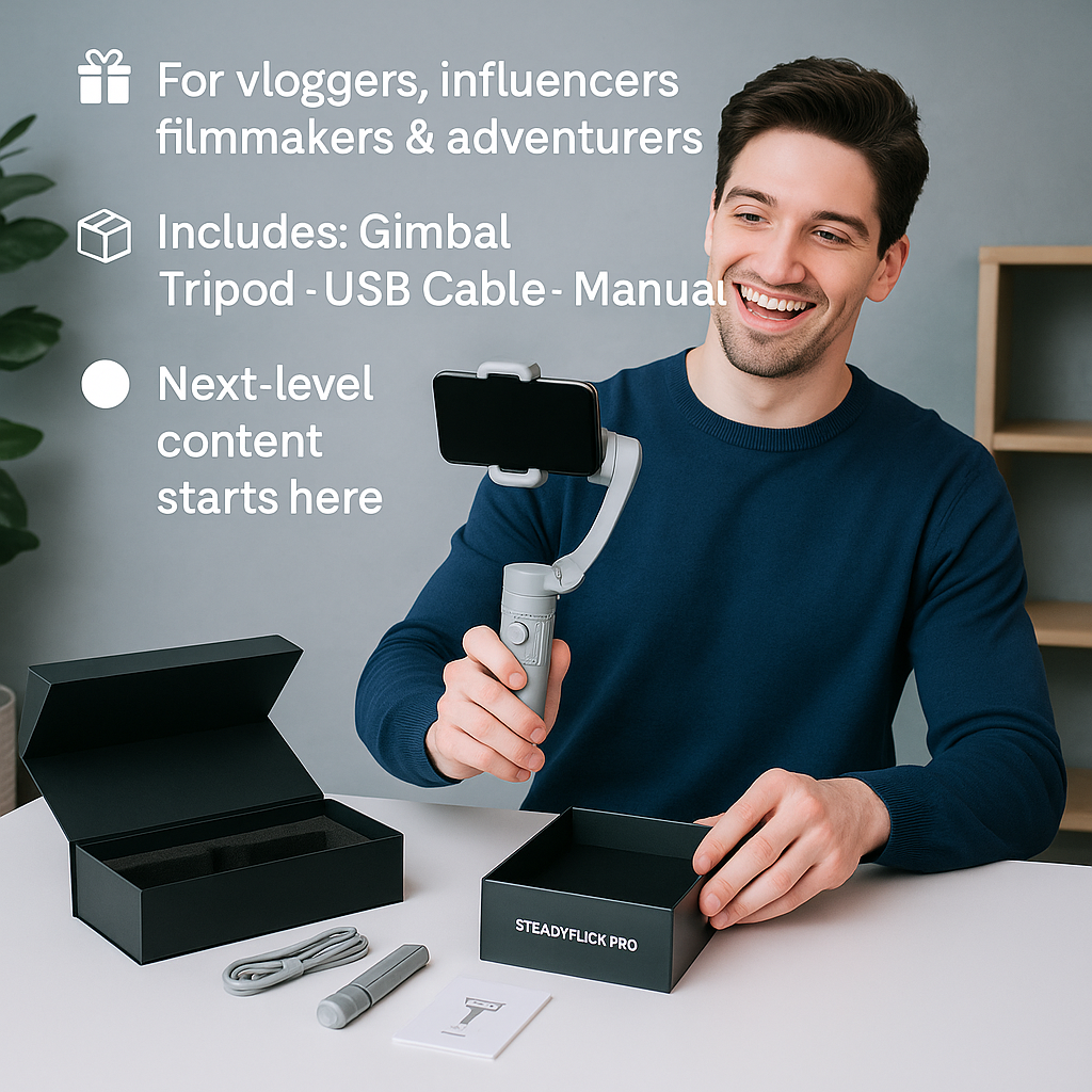 Professional 3-Axis iPhone and Smartphone Gimbal Stabilizer