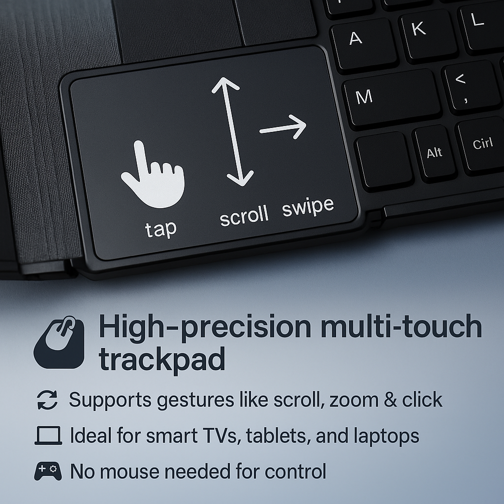 Universal Wireless Bluetooth Keyboard with Touchpad