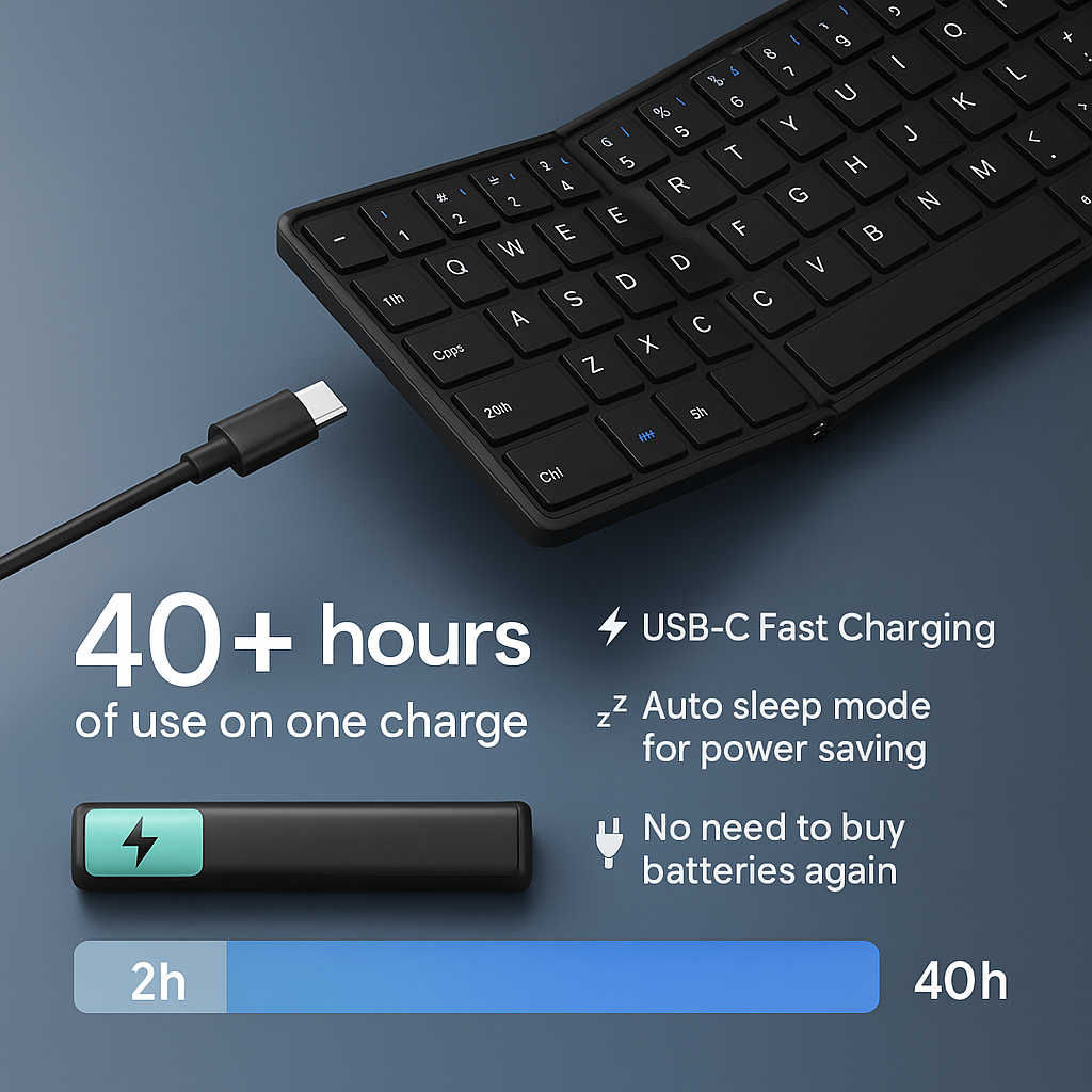 Universal Wireless Bluetooth Keyboard with Touchpad