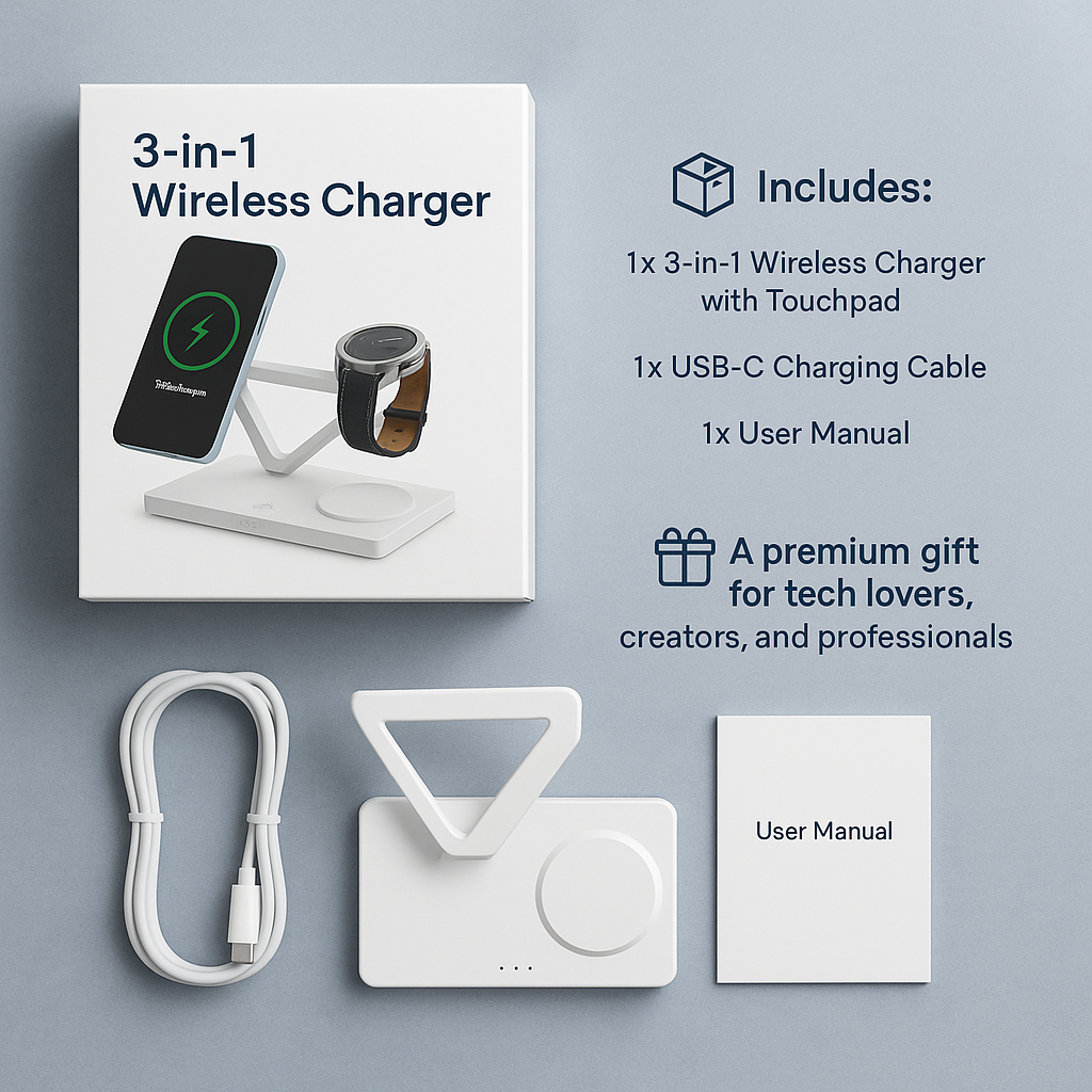 3 in 1 Wireless Charger Station