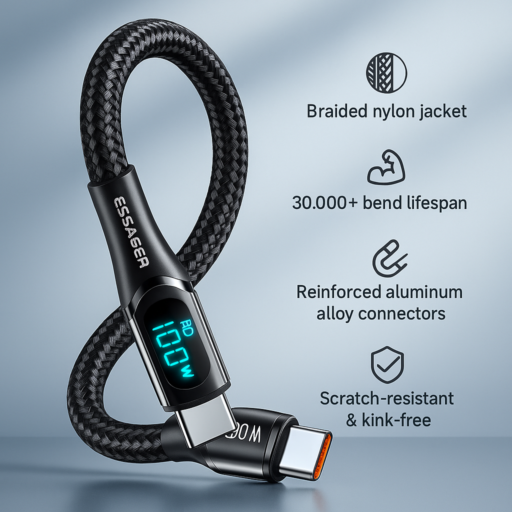 Turbo 100W Type C Super Fast Charging Cable