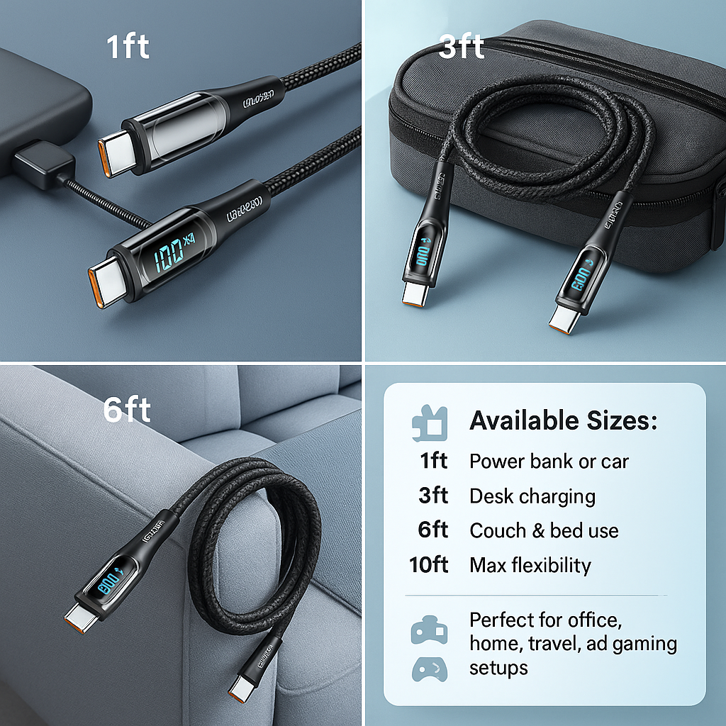 Turbo 100W Type C Super Fast Charging Cable