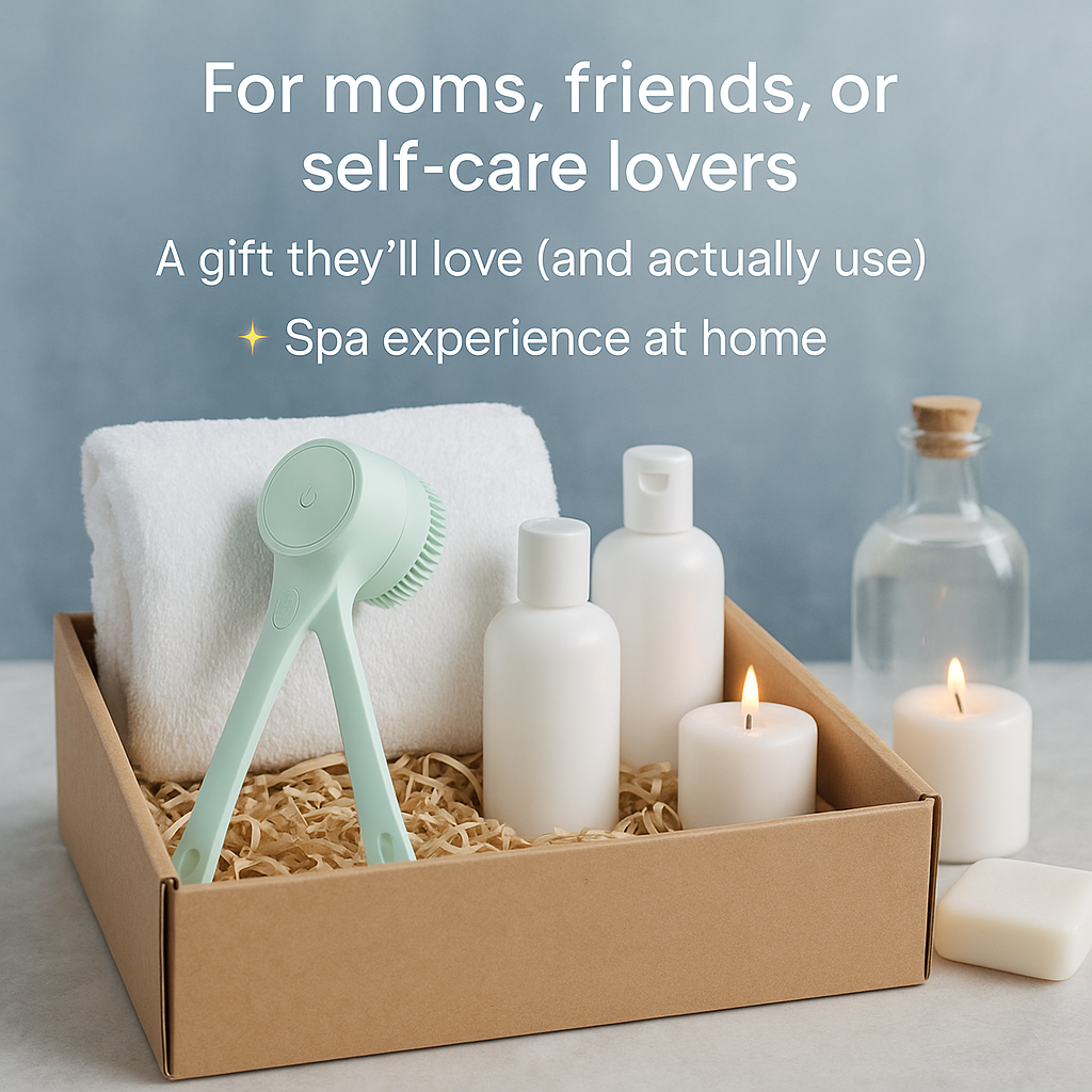 Electric Bath Brush with 5 Replaceable Heads – Long Handle, USB Rechargeable, Deep Cleansing & Exfoliating Body Scrubber