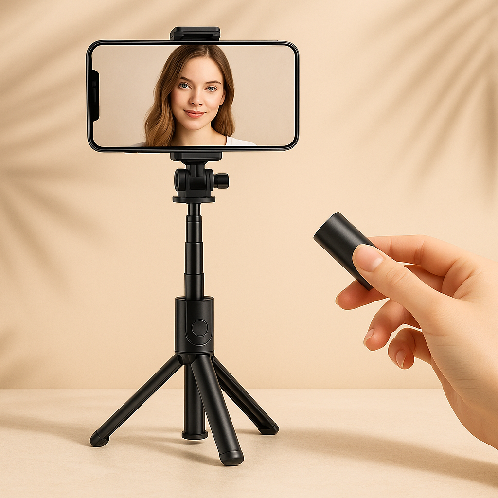 Extendable Wireless Selfie Stick Tripod with Remote