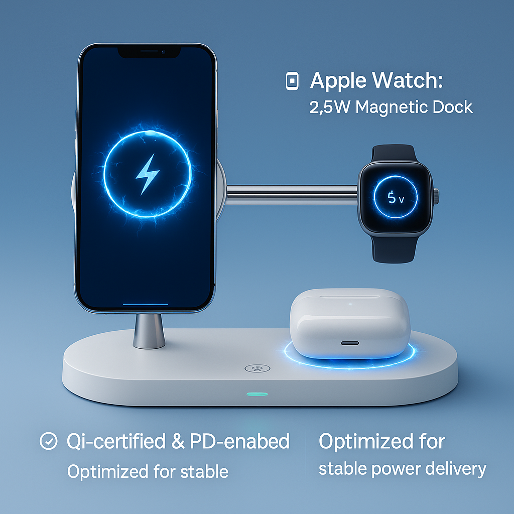 MagSwirl: The 3 in 1 Wireless Magsafe Charger