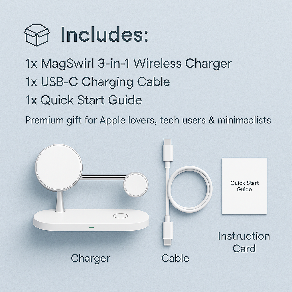 MagSwirl: The 3 in 1 Wireless Magsafe Charger