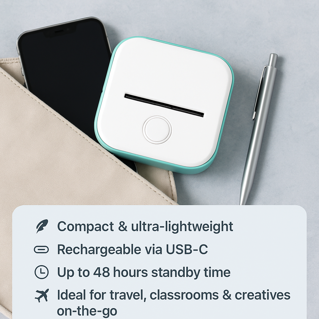 Mini Inkless Sticker Printer