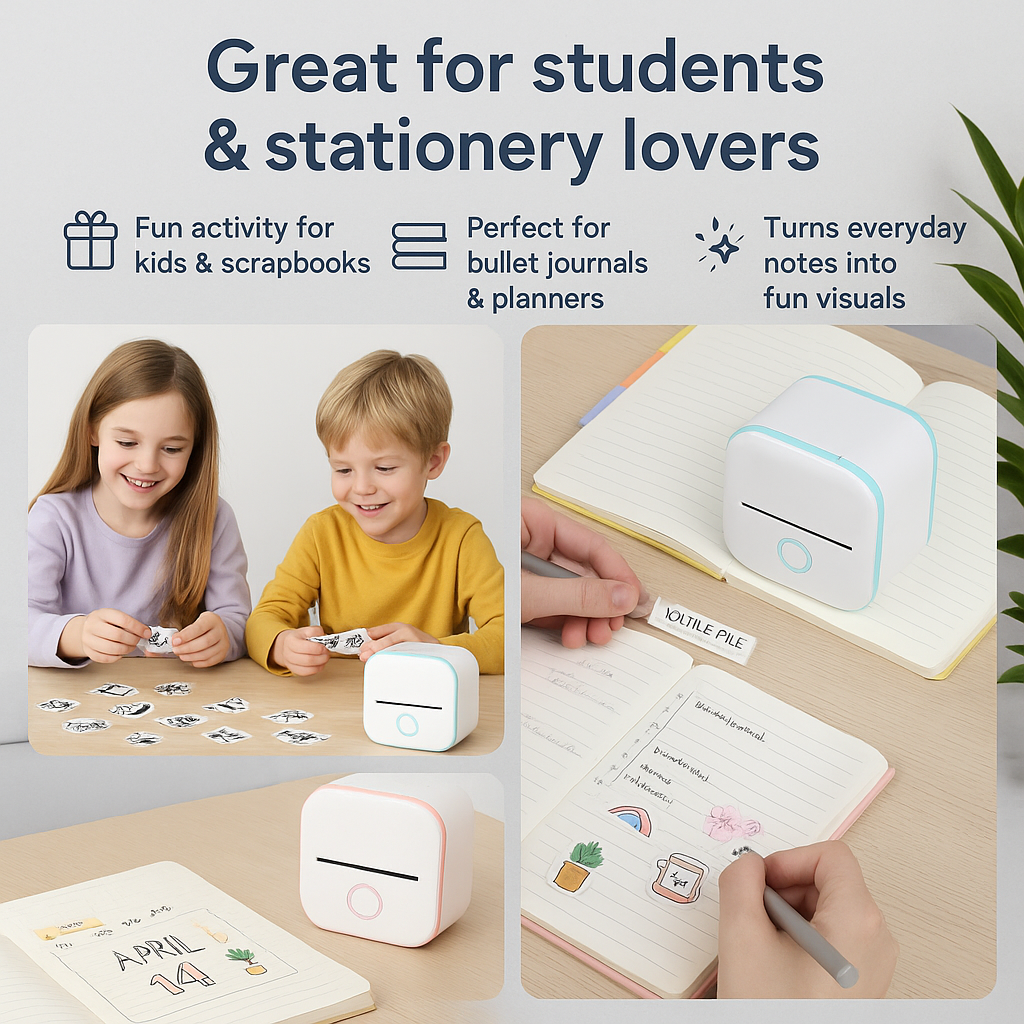 Mini Inkless Sticker Printer