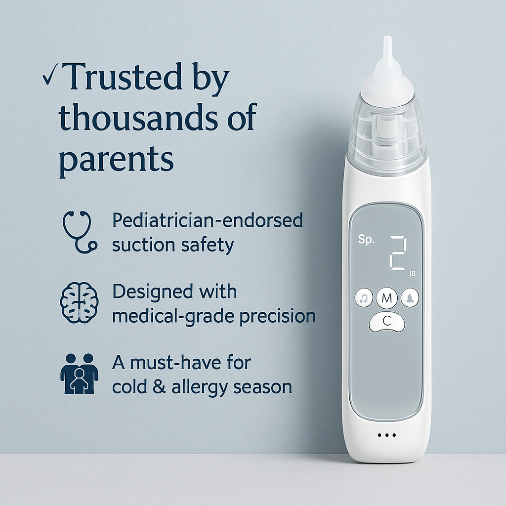 Electric Baby Nasal Aspirator – Safe & Effective Mucus Relief for Infants & Toddlers