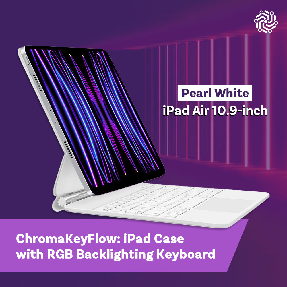 iPad Air Pearl White Case with Keyboard