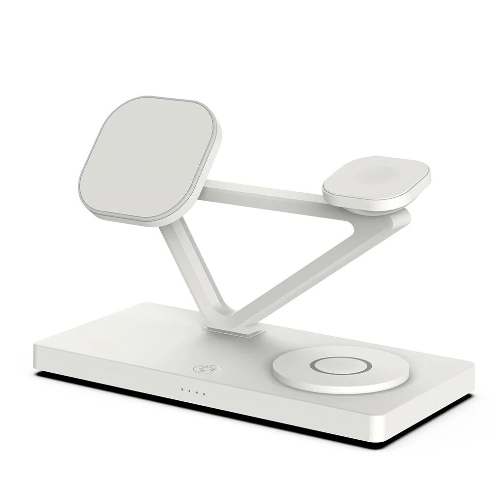 White 3 in one charger station