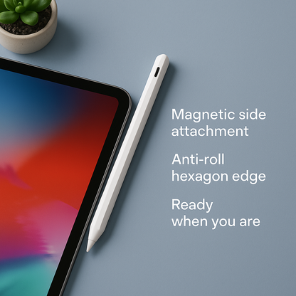 Universal Stylus Pen for iOS, Android & Windows – Fast Charging, Anti-Roll, Magnetic Tip, High Precision Drawing Tool
