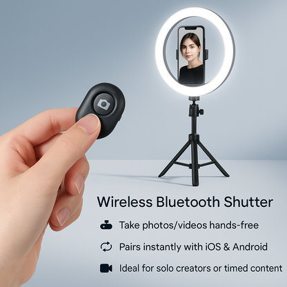 LED Selfie Ring Light with Tripod Stand & Phone Holder