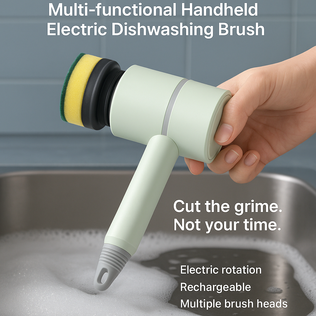 Multi-functional Handheld Electric Dishwashing Brush