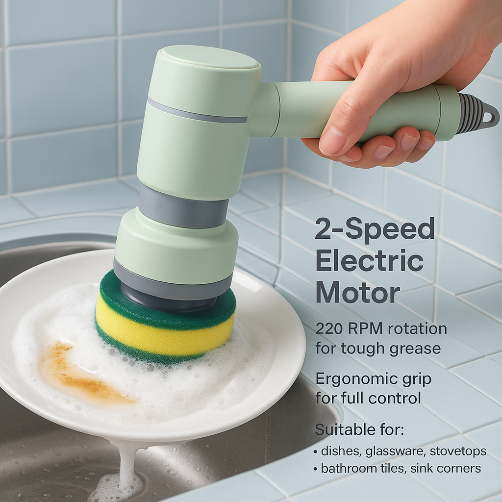 Multi-functional Handheld Electric Dishwashing Brush