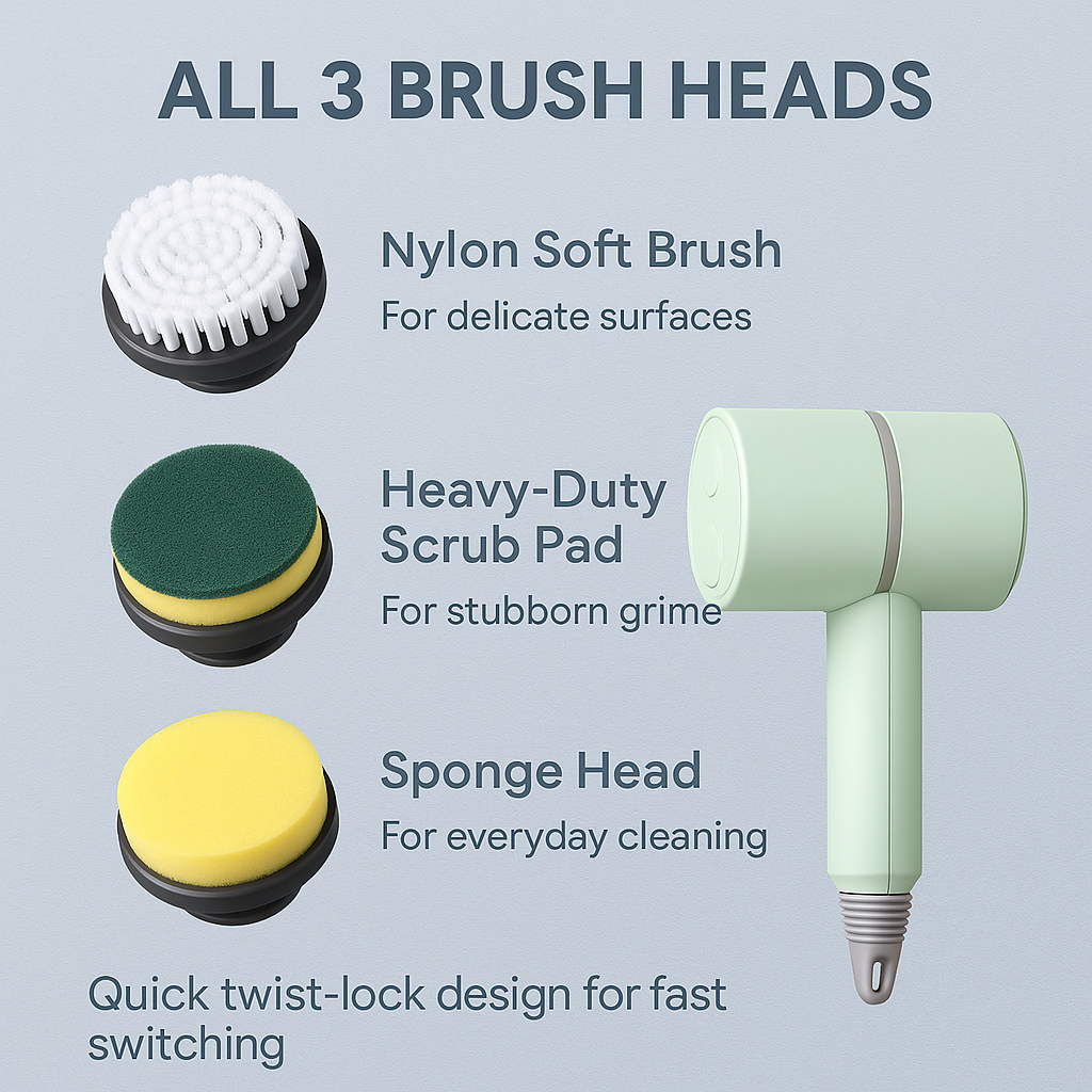 Multi-functional Handheld Electric Dishwashing Brush