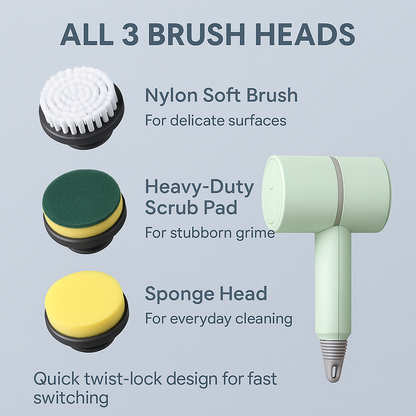 Multi-functional Handheld Electric Dishwashing Brush