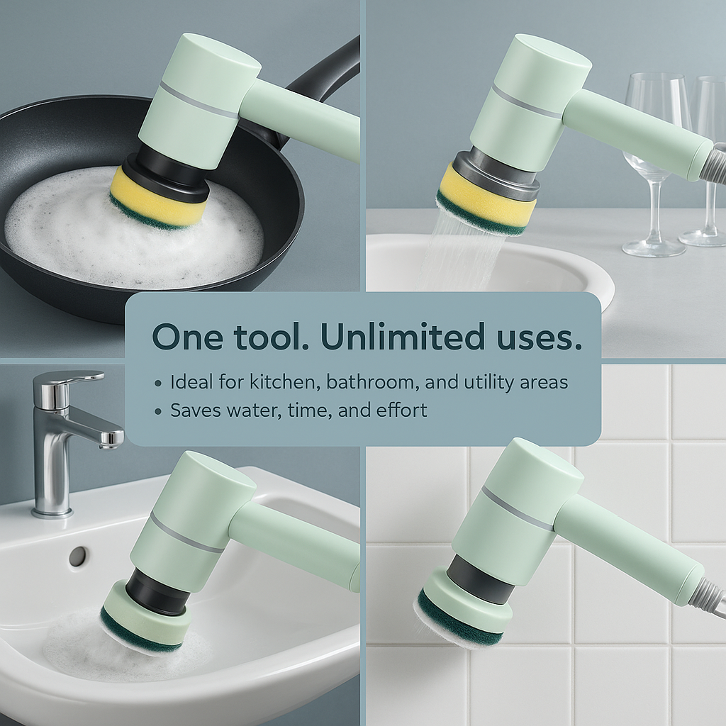 Multi-functional Handheld Electric Dishwashing Brush