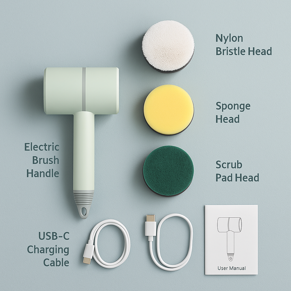 Multi-functional Handheld Electric Dishwashing Brush