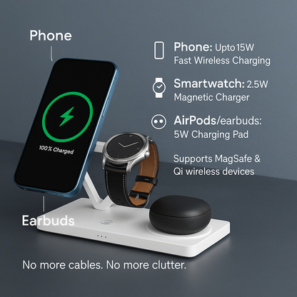 3 in 1 Wireless Charger Station