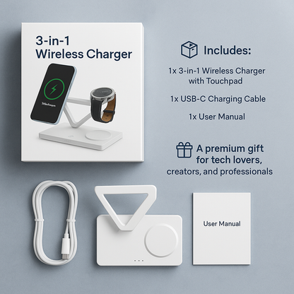 3 in 1 Wireless Charger Station