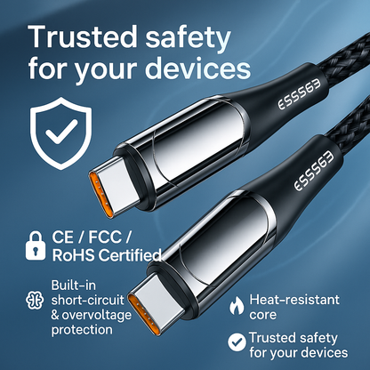 Turbo 100W Type C Super Fast Charging Cable