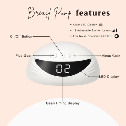 Wearable Electric Breast Pump – Hands-Free, BPA-Free, 12 Suction Modes & Quiet Operation for Busy Moms