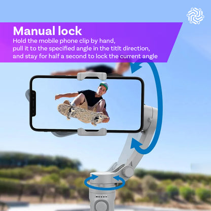 Manual lock for phone gimbal stabiliser