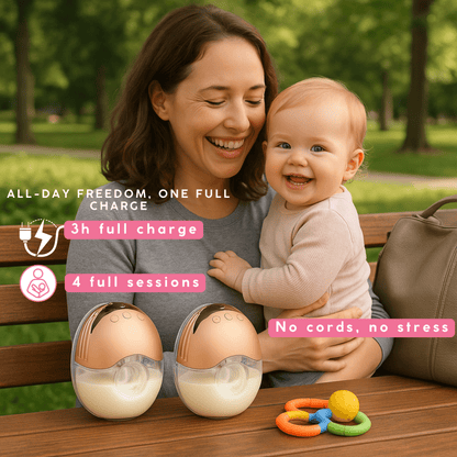 Wearable Electric Breast Pump – Hands-Free, BPA-Free, 12 Suction Modes & Quiet Operation for Busy Moms