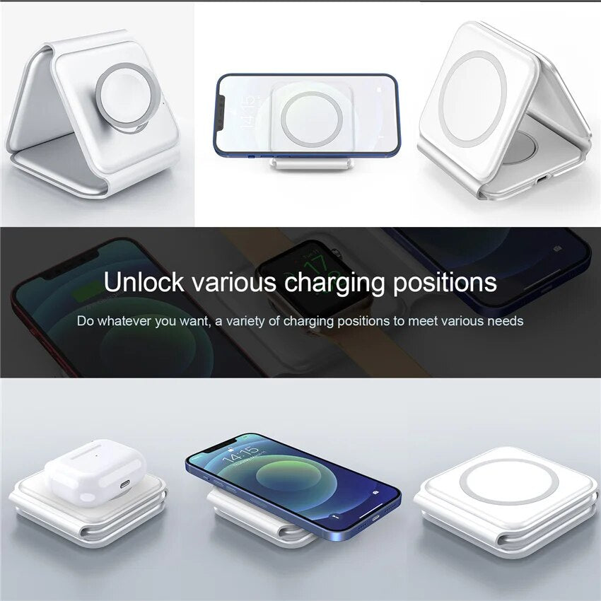 ProFoldMax: The Ultimate 3-in-1 Foldable Wireless Charger - Technoleep