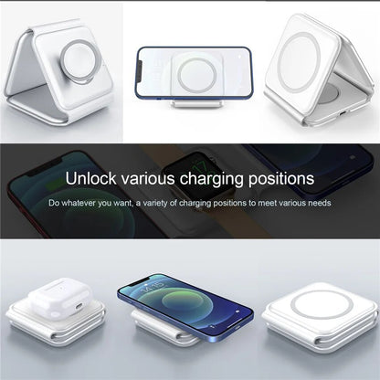 ProFoldMax: The Ultimate 3-in-1 Foldable Wireless Charger - Technoleep