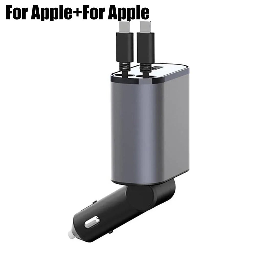 Retractable car phone charger for Apple