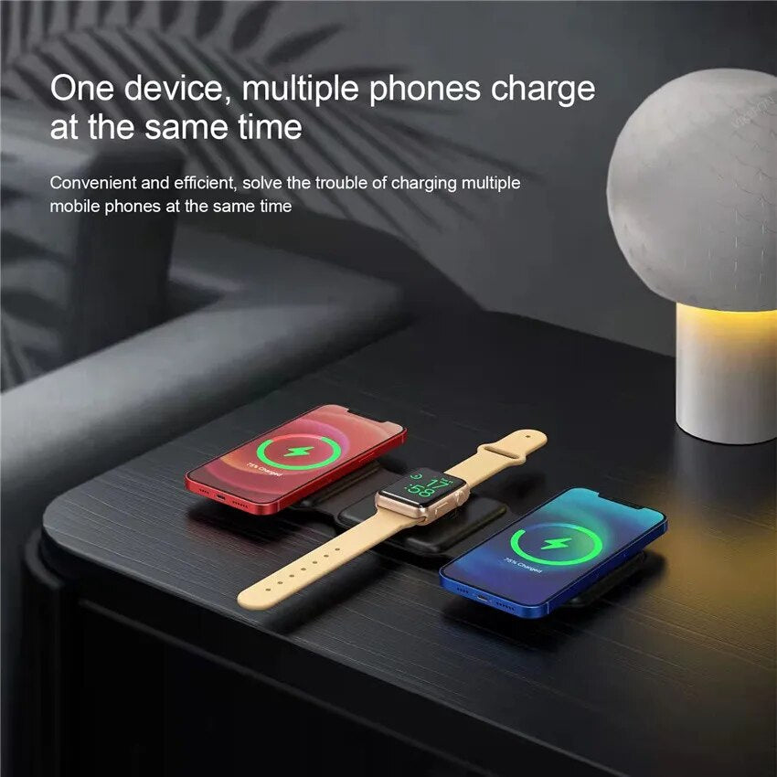 ProFoldMax: The Ultimate 3-in-1 Foldable Wireless Charger - Technoleep