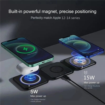 ProFoldMax: The Ultimate 3-in-1 Foldable Wireless Charger - Technoleep