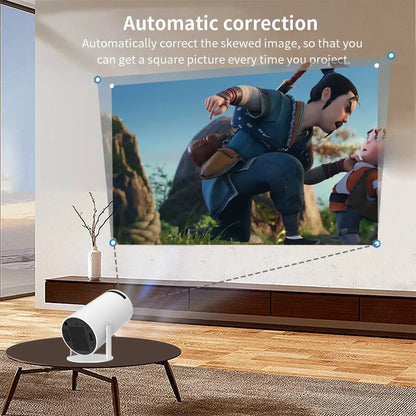 Auto image correction by mini projector