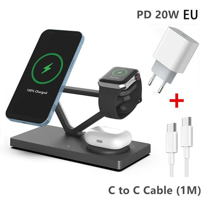 Black 3 in 1 charging station