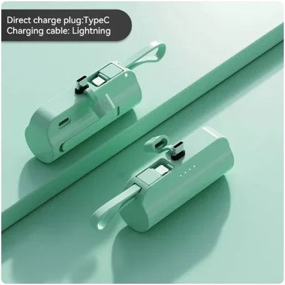 Green color small portable power bank