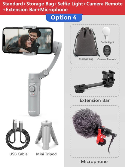 Smart phone gimbal stabilizer