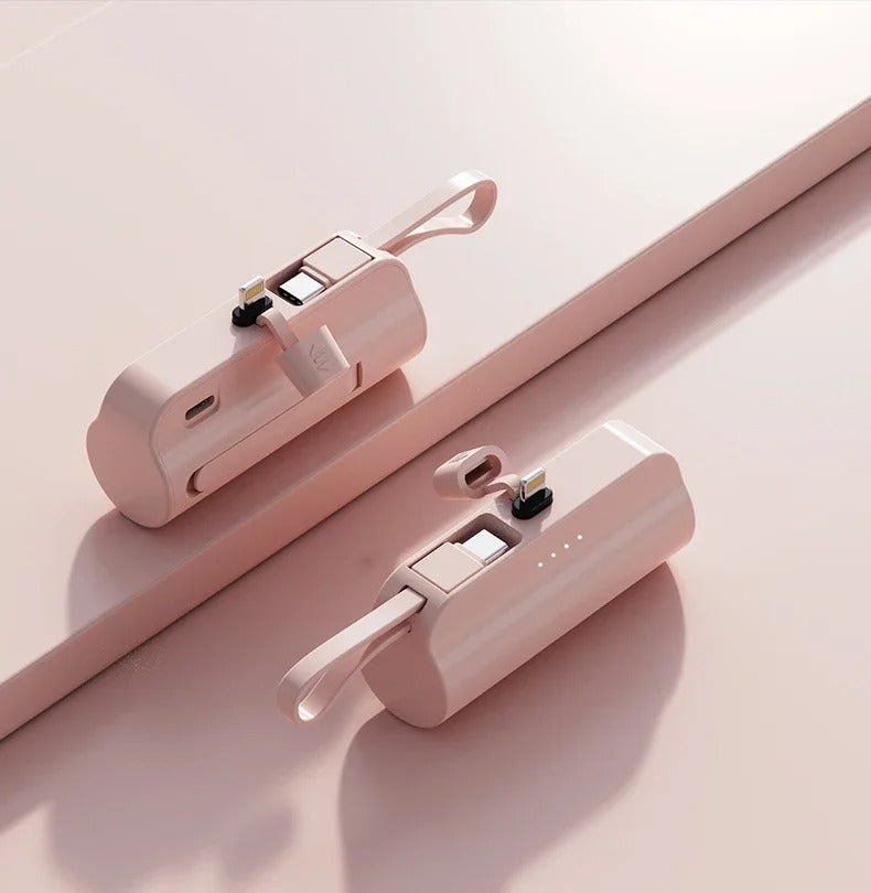 Pink color mini portable power bank