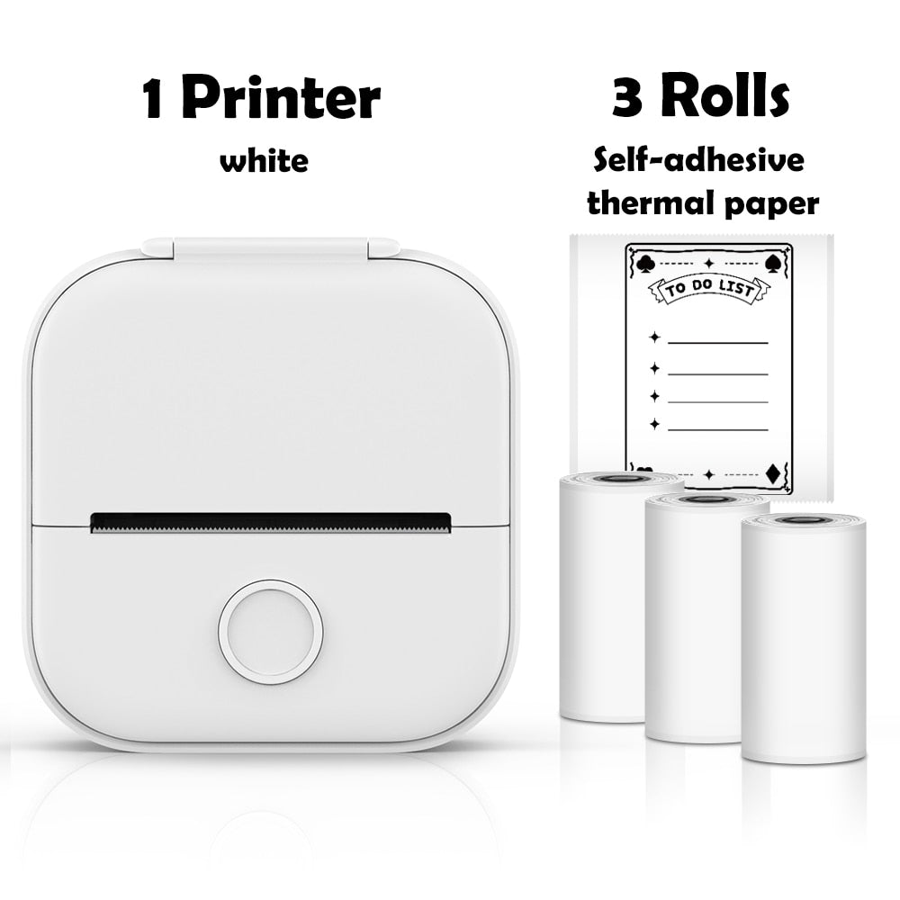 Mini inkless printer with thermal paper